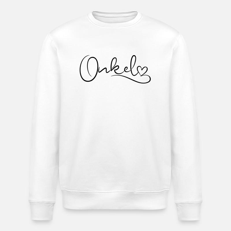 Oncle Font avec Coeur - Sweat bio ROLLER Stanley/Stella Unisexe - blanc
