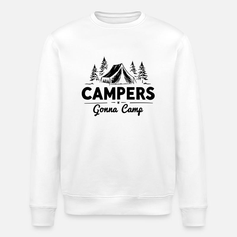 les campeurs vont camper - Sweat bio ROLLER Stanley/Stella Unisexe - blanc
