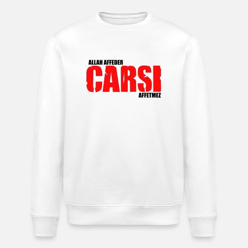 carsi - Stanley/Stella Unisex Bio-Sweatshirt ROLLER - Weiß