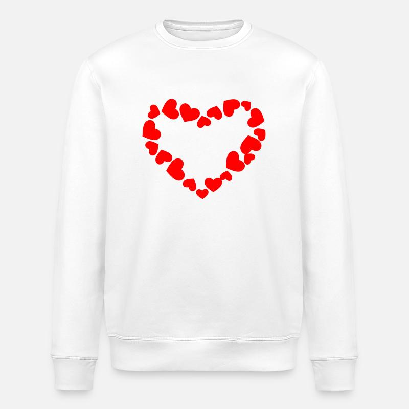 Herzen - Stanley/Stella Unisex Bio-Sweatshirt ROLLER - Weiß