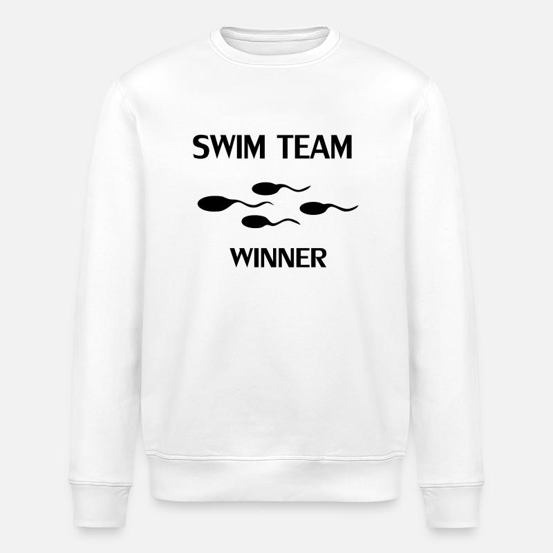swim team winner - Stanley/Stella ROLLER Unisex Organic Sweatshirt - white