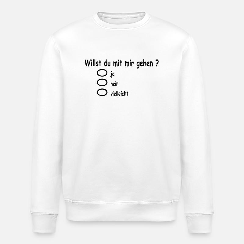 willst_du_mir_gehen - Stanley/Stella ROLLER Unisex Organic Sweatshirt - white