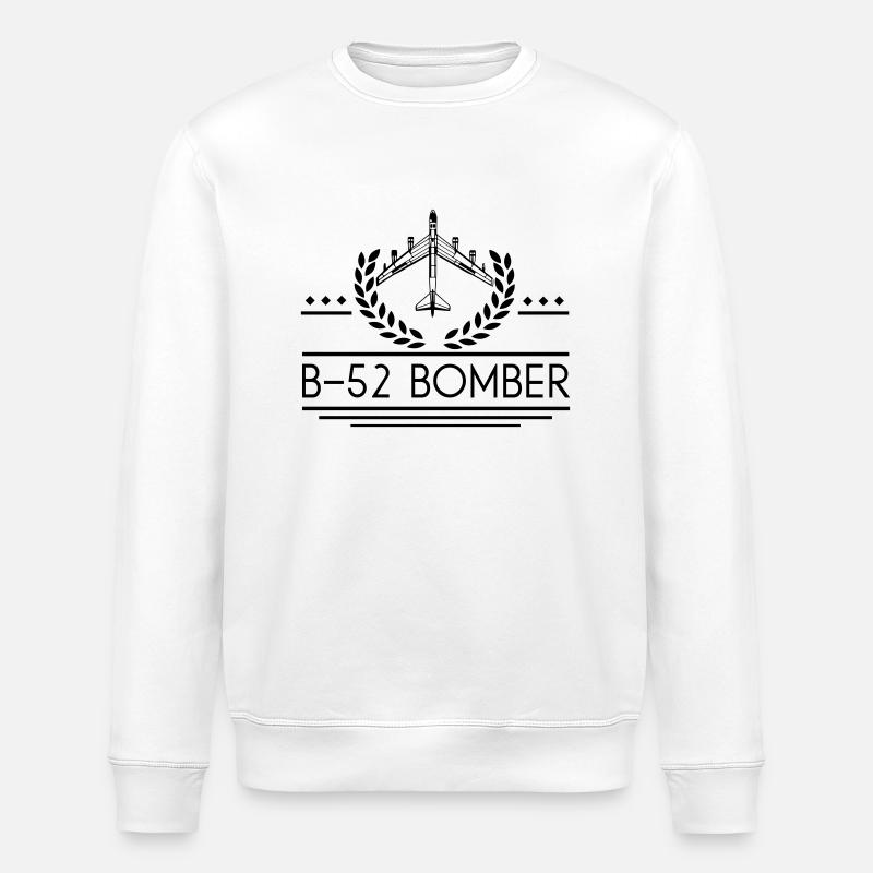 b52 bomber - Stanley/Stella ROLLER Unisex Organic Sweatshirt - white