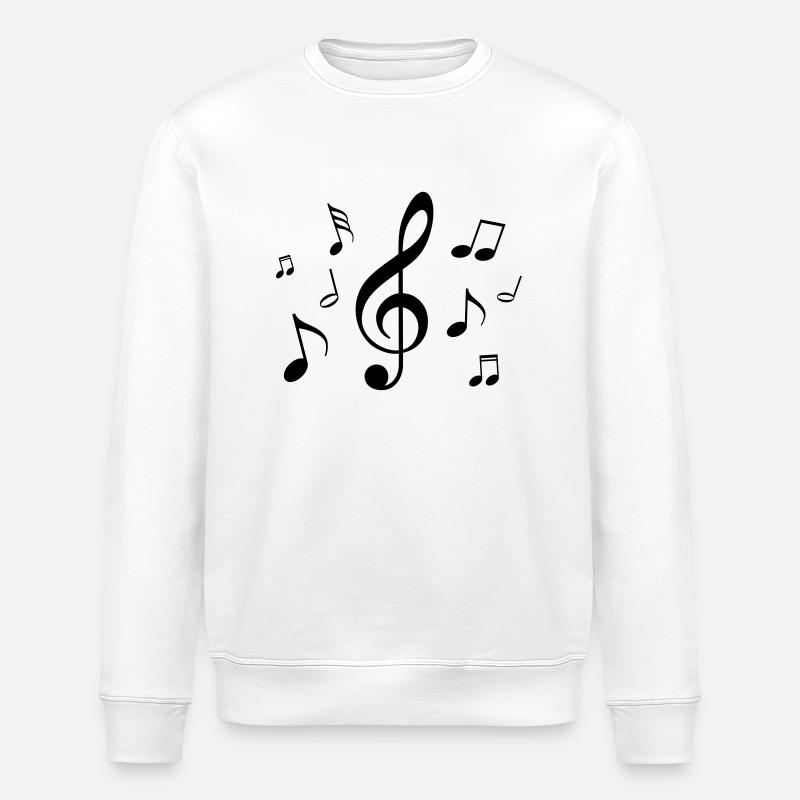Music note - Stanley/Stella Unisex Bio-Sweatshirt ROLLER - Weiß