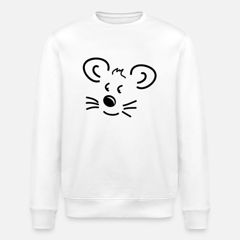 Little Mouse - Stanley/Stella ROLLER Unisex Organic Sweatshirt - white
