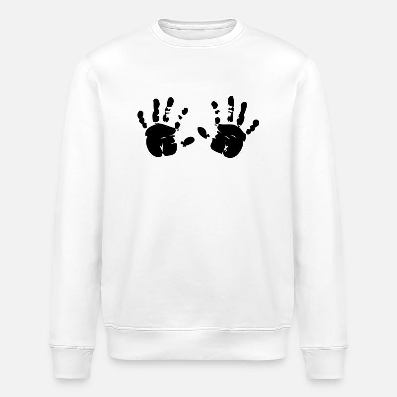 Hands / Boobs - Stanley/Stella ROLLER Unisex Organic Sweatshirt - white
