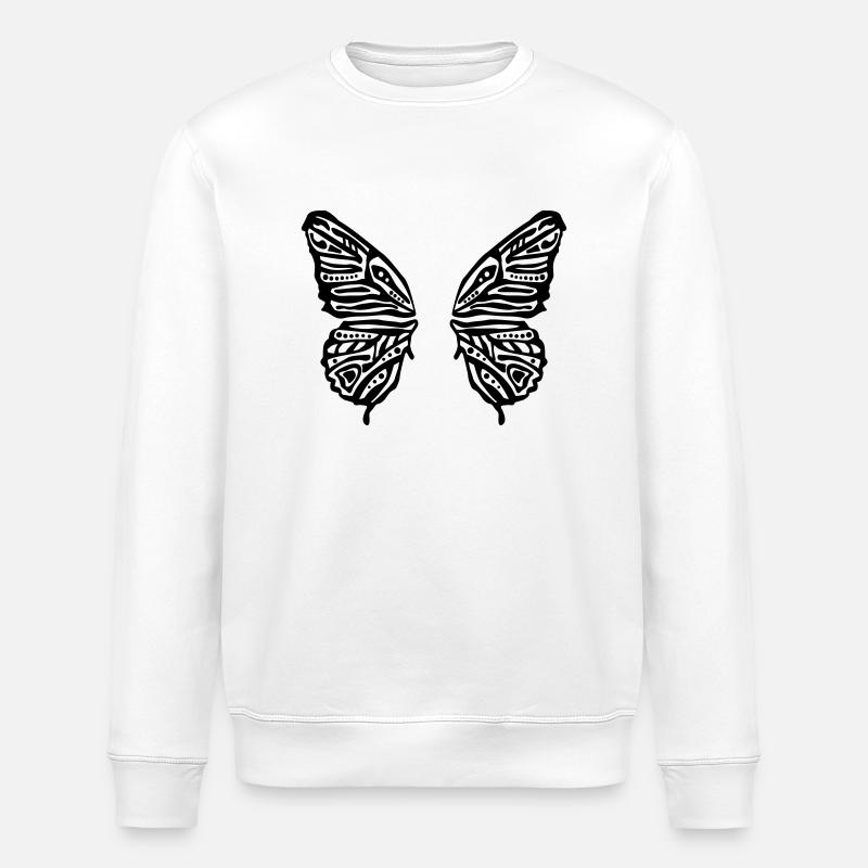 ailes papillon - Sweat bio ROLLER Stanley/Stella Unisexe - blanc
