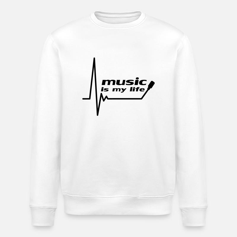 music_is_my_life - Sweat bio ROLLER Stanley/Stella Unisexe - blanc
