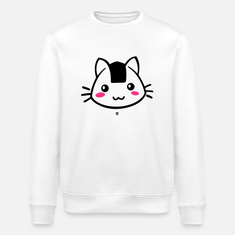 Onigiricat - chat onigiri - Sweat bio ROLLER Stanley/Stella Unisexe - blanc