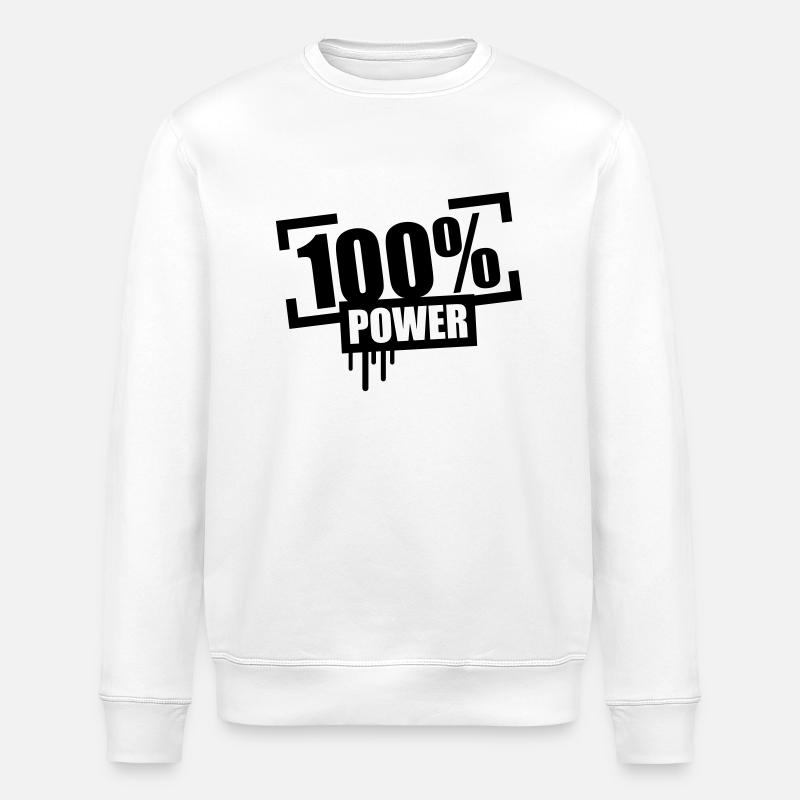 100 % de puissance Stempel - Sweat bio ROLLER Stanley/Stella Unisexe - blanc