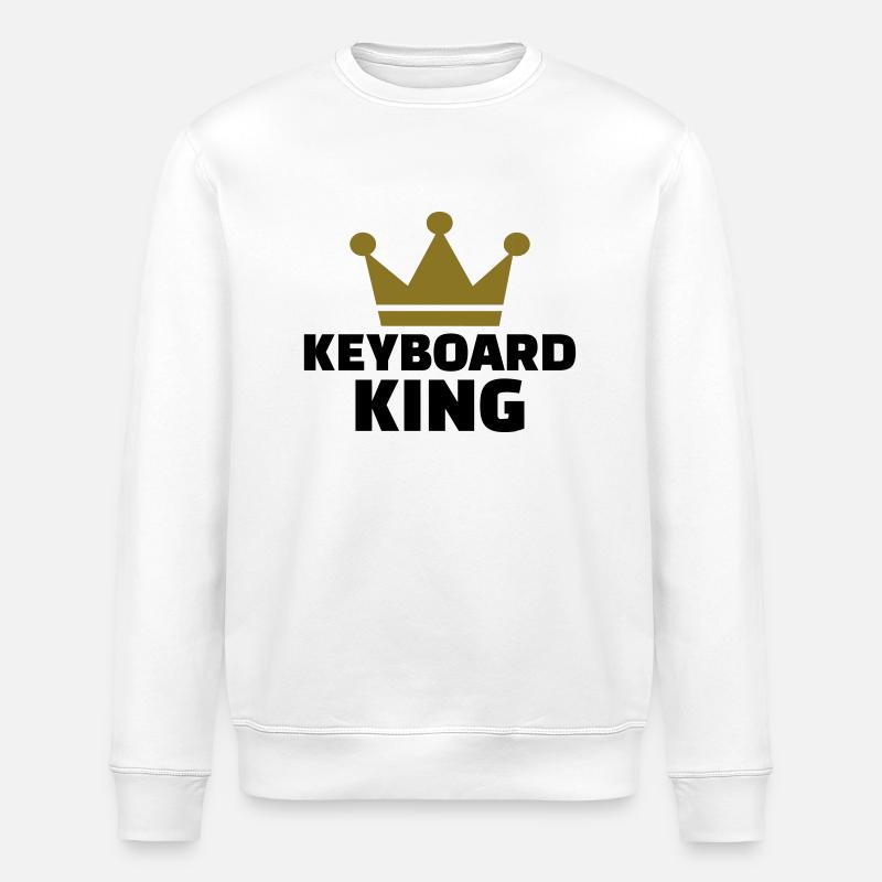 Keyboard King - Stanley/Stella ROLLER Unisex Organic Sweatshirt - white