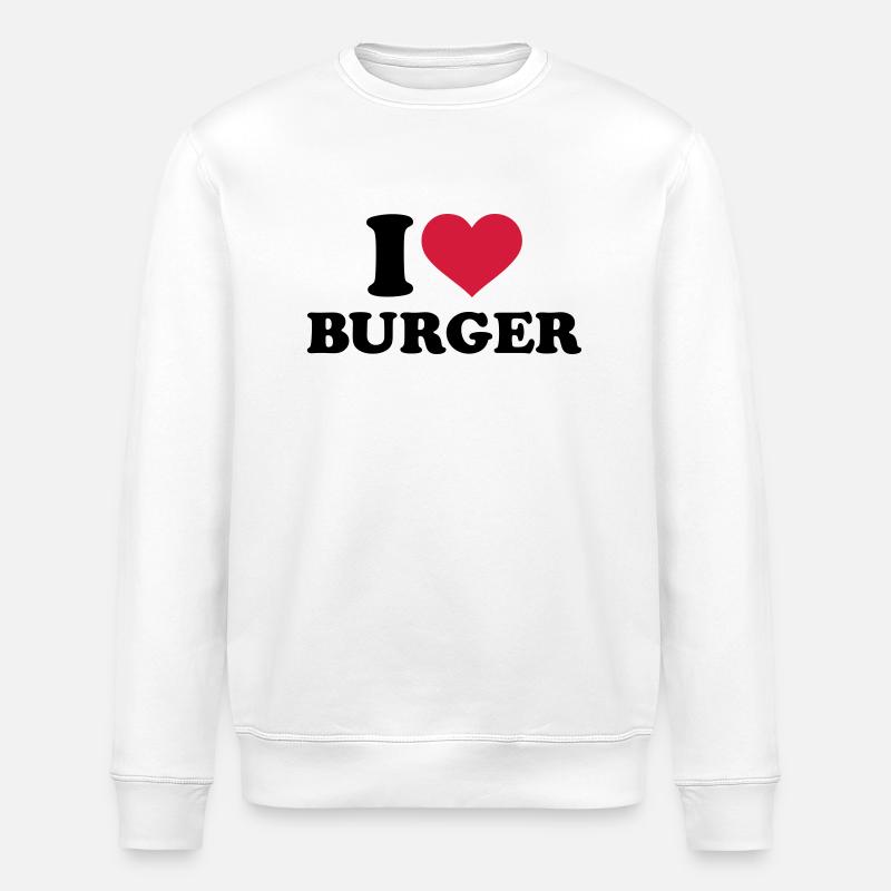 I love Burger - Sweat bio ROLLER Stanley/Stella Unisexe - blanc