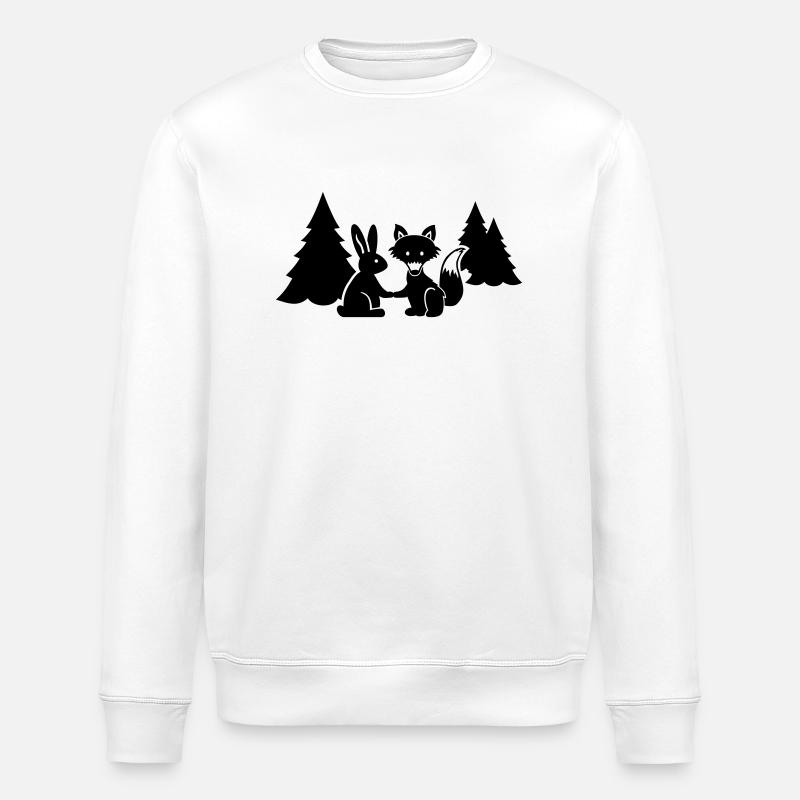 Fuchs Hase - Stanley/Stella Unisex Bio-Sweatshirt ROLLER - Weiß