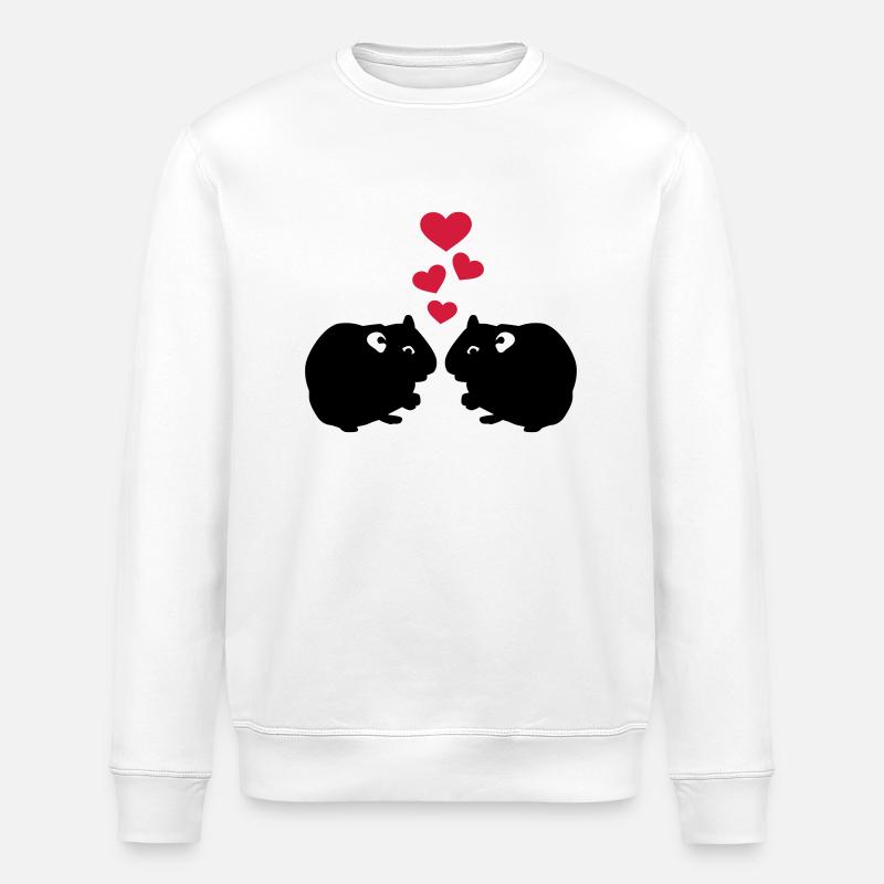 Guinea pig - Stanley/Stella ROLLER Unisex Organic Sweatshirt - white