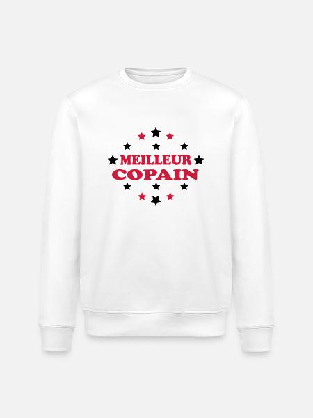 Meilleur copain - Stanley/Stella ROLLER Unisex Organic Sweatshirt - white