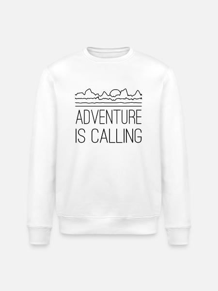 Adventure is calling - Stanley/Stella ROLLER Unisex Organic Sweatshirt - white