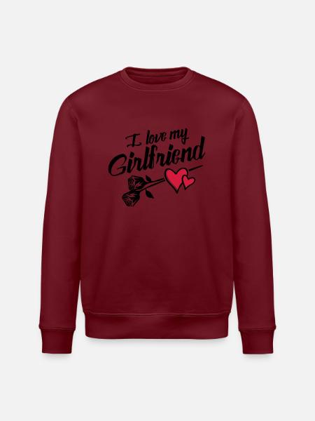 i love my girlfriend - Stanley/Stella Unisex Bio-Sweatshirt ROLLER - Weiß
