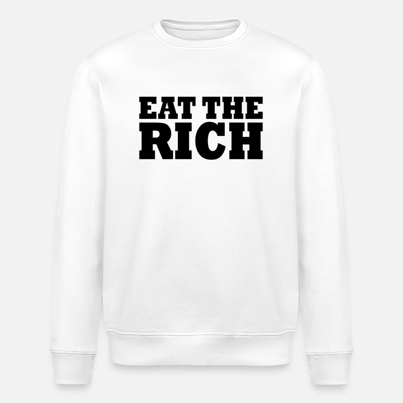 Eat the rich - Stanley/Stella Unisex Bio-Sweatshirt ROLLER - Weiß