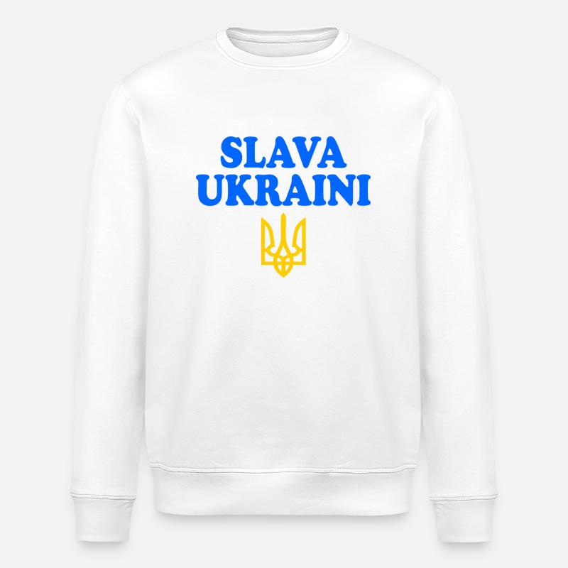 Slava ukraini ukraine - Sweat bio ROLLER Stanley/Stella Unisexe - blanc