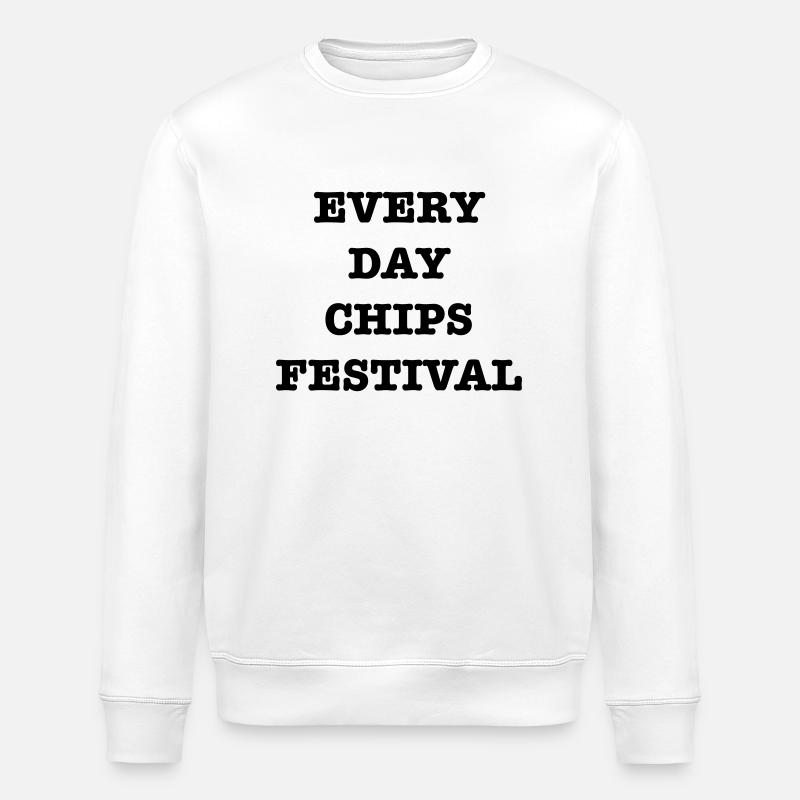 EveryDayChipFest - Stanley/Stella ROLLER Unisex Organic Sweatshirt - white