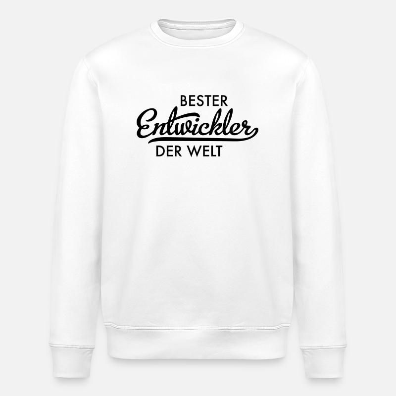 Bester Entwickler der Welt - Stanley/Stella Unisex Bio-Sweatshirt ROLLER - Weiß