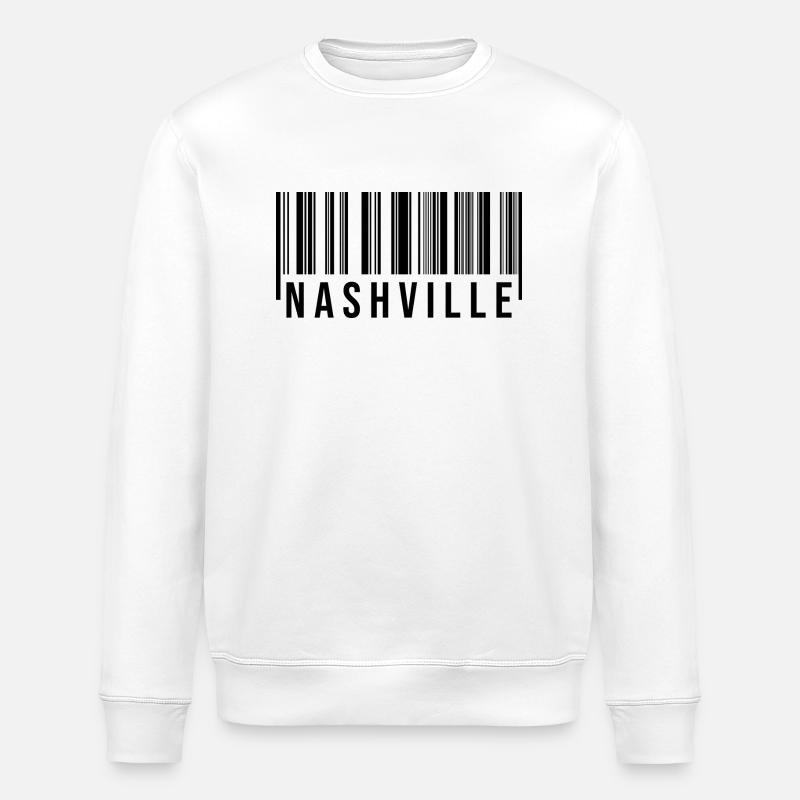Code-barres de Nashville - Sweat bio ROLLER Stanley/Stella Unisexe - blanc