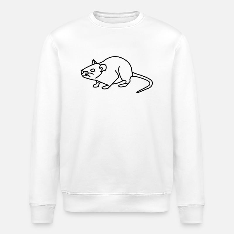 Mouse - Stanley/Stella ROLLER Unisex Organic Sweatshirt - white