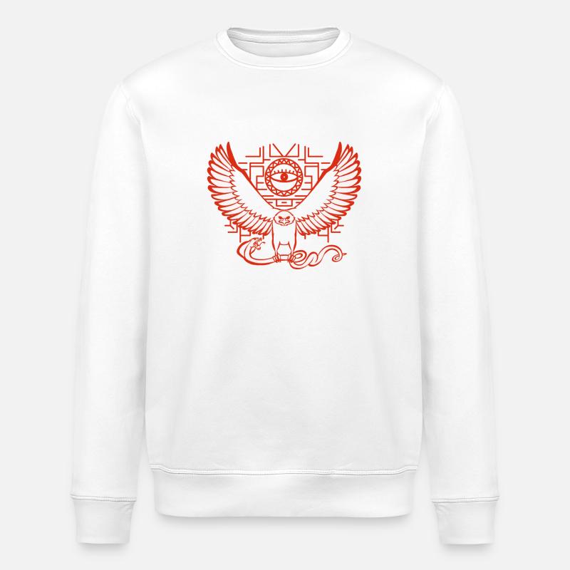 Aigle et Serpent (V2) - Sweat bio ROLLER Stanley/Stella Unisexe - blanc
