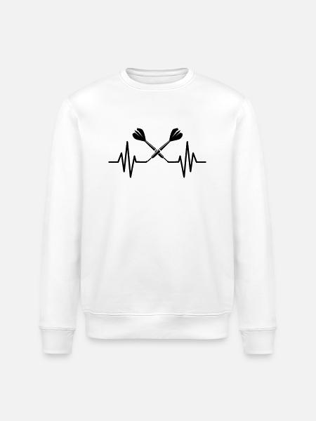 Darts logo - Stanley/Stella ROLLER Unisex Organic Sweatshirt - white