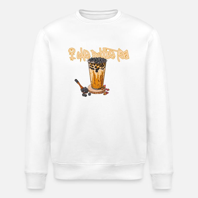 Bubble Tea // Illustration - Stanley/Stella ROLLER Unisex Organic Sweatshirt - white