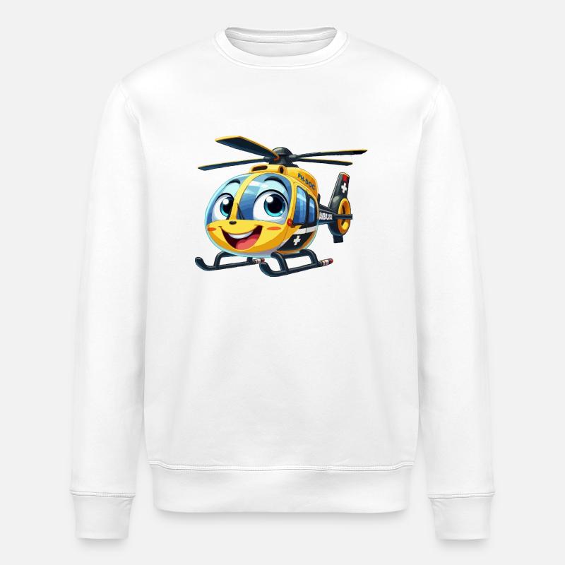 Trauma-Hubschrauber Junior - Stanley/Stella Unisex Bio-Sweatshirt ROLLER - Weiß