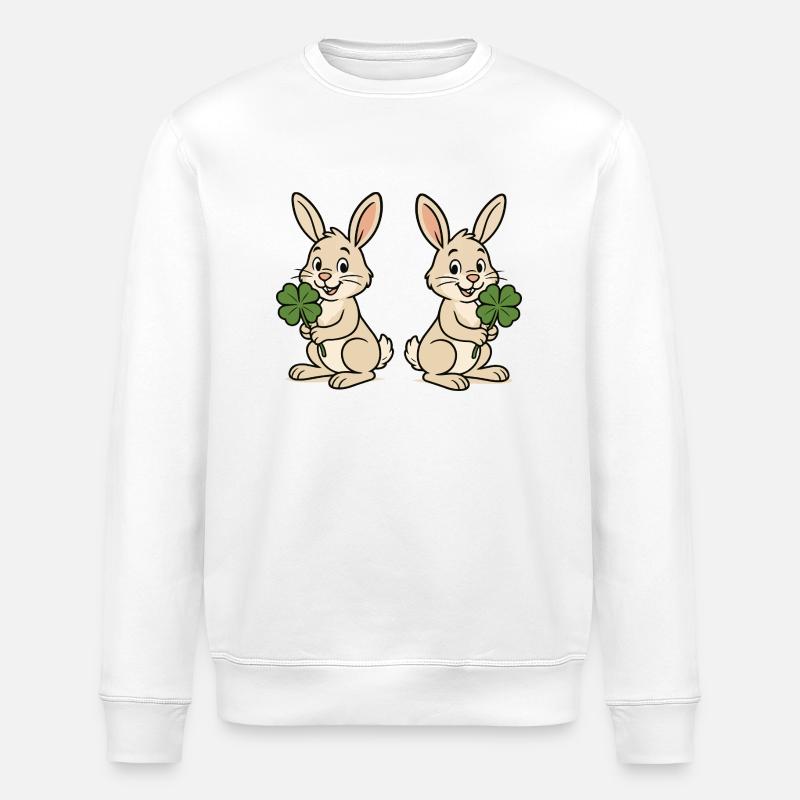Trèfle de lapin 2 - Sweat bio ROLLER Stanley/Stella Unisexe - blanc