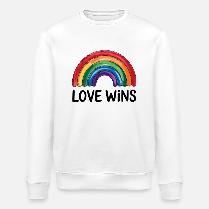 Love Graphic Love gagne Rainbow - Sweat bio ROLLER Stanley/Stella Unisexe - blanc