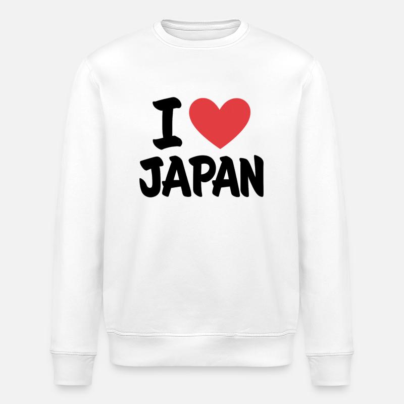 Ich liebe Japan Logo - Stanley/Stella Unisex Bio-Sweatshirt ROLLER - Weiß