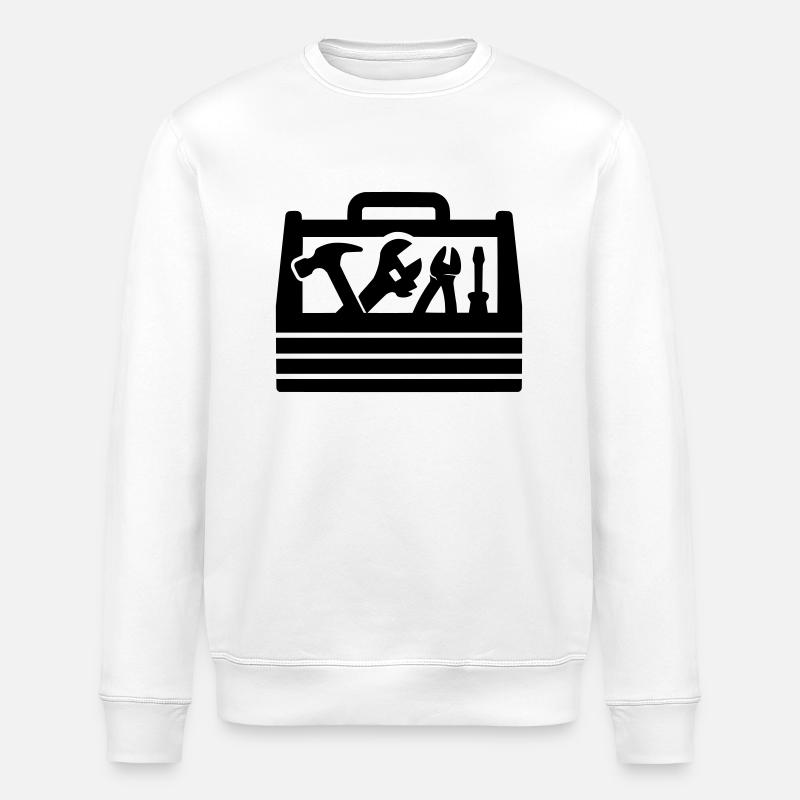 Tools Toolbox - Stanley/Stella ROLLER Unisex Organic Sweatshirt - white