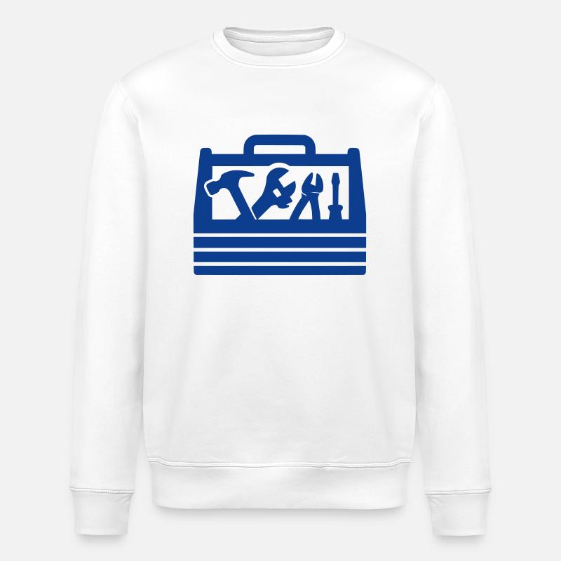 Tools Toolbox - Stanley/Stella ROLLER Unisex Organic Sweatshirt - white