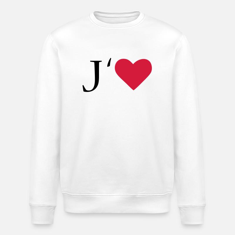 I Love - Stanley/Stella Unisex Bio-Sweatshirt ROLLER - Weiß