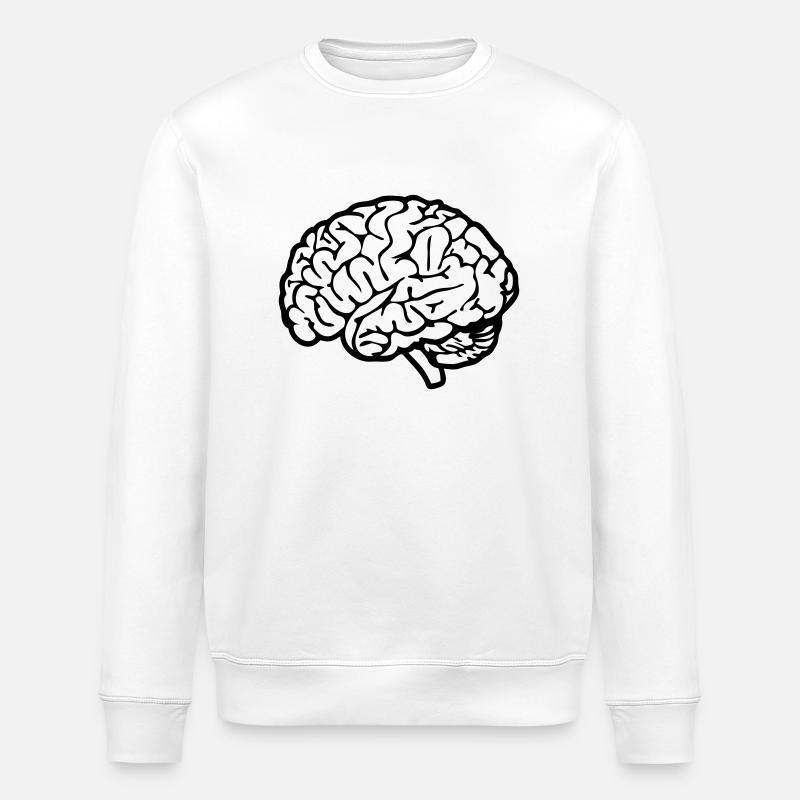 cerveau - Sweat bio ROLLER Stanley/Stella Unisexe - blanc