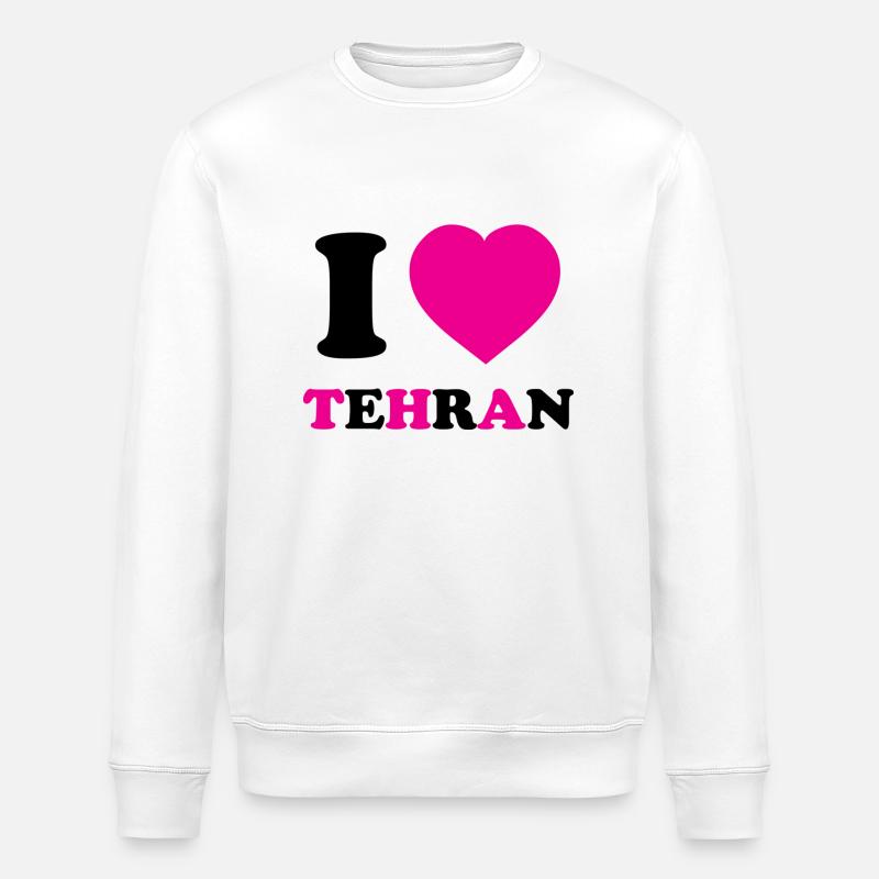 I Love Tehran - Stanley/Stella Unisex Bio-Sweatshirt ROLLER - Weiß