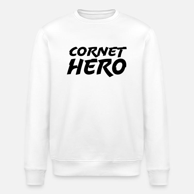 Cornet Hero - Stanley/Stella ROLLER Unisex Organic Sweatshirt - white