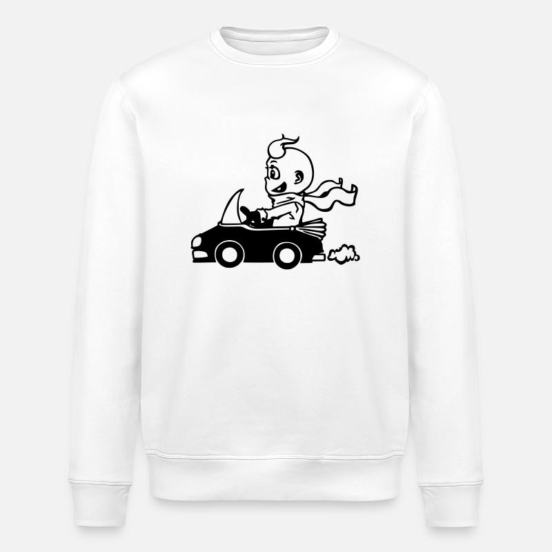 Der Cabrio-Fahrer - Stanley/Stella Unisex Bio-Sweatshirt ROLLER - Weiß