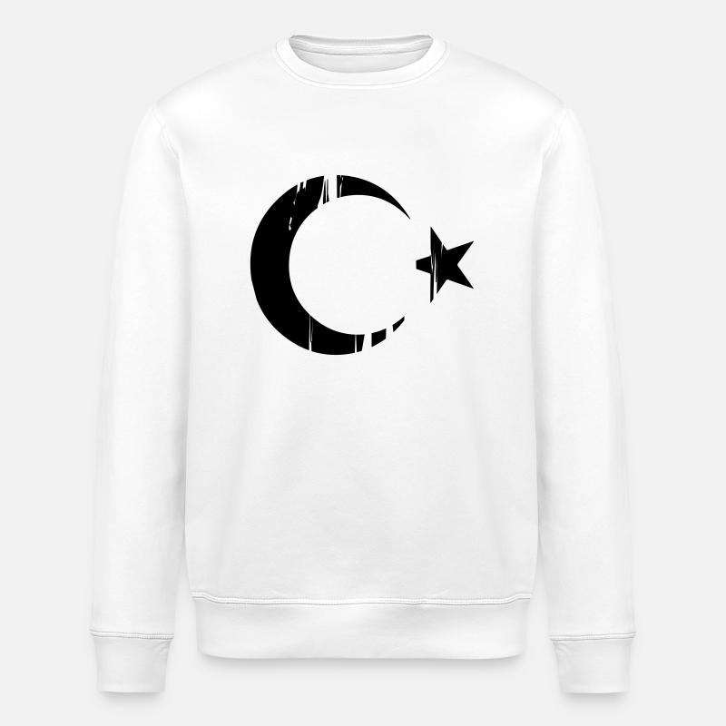 Drapeau turc - Sweat bio ROLLER Stanley/Stella Unisexe - blanc