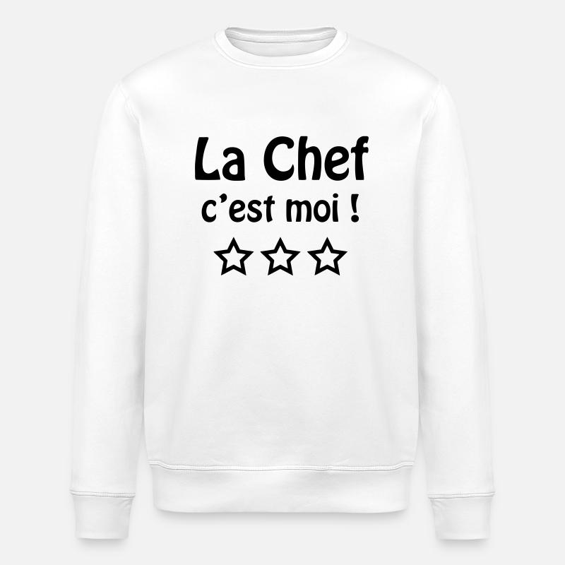 la chef c'est moi ! - Sweat bio ROLLER Stanley/Stella Unisexe - blanc