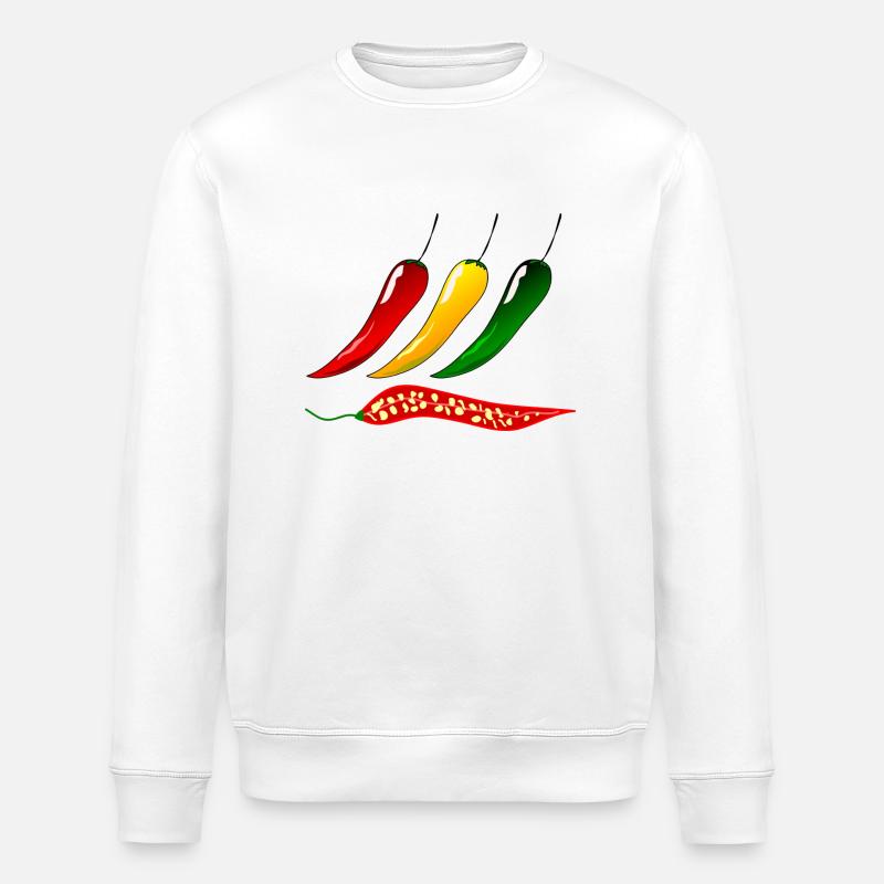 Chillis Peperoni - Stanley/Stella Unisex Bio-Sweatshirt ROLLER - Weiß