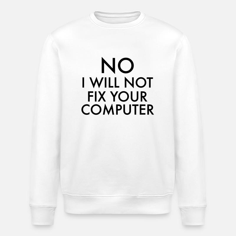 Computer Geek - Stanley/Stella Unisex Bio-Sweatshirt ROLLER - Weiß
