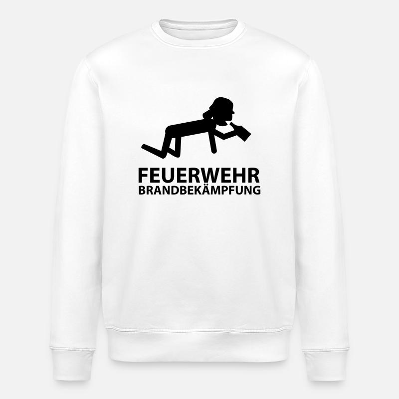 feuerwehr_brandbekaempfung - Stanley/Stella ROLLER Unisex Organic Sweatshirt - white