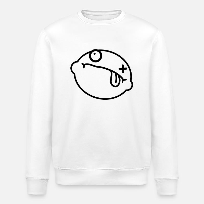 Dead Lemon Smiley - Sweat bio ROLLER Stanley/Stella Unisexe - blanc