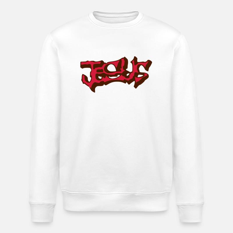 jésus graffiti - Sweat bio ROLLER Stanley/Stella Unisexe - blanc