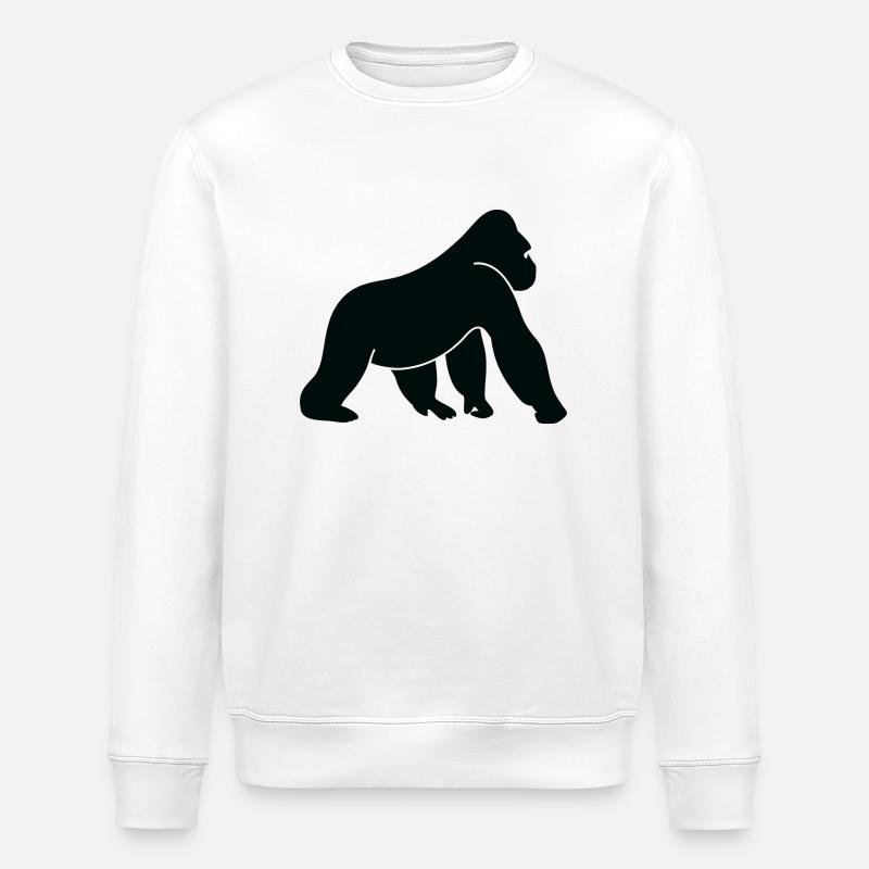 Un gorille sauvage - Sweat bio ROLLER Stanley/Stella Unisexe - blanc