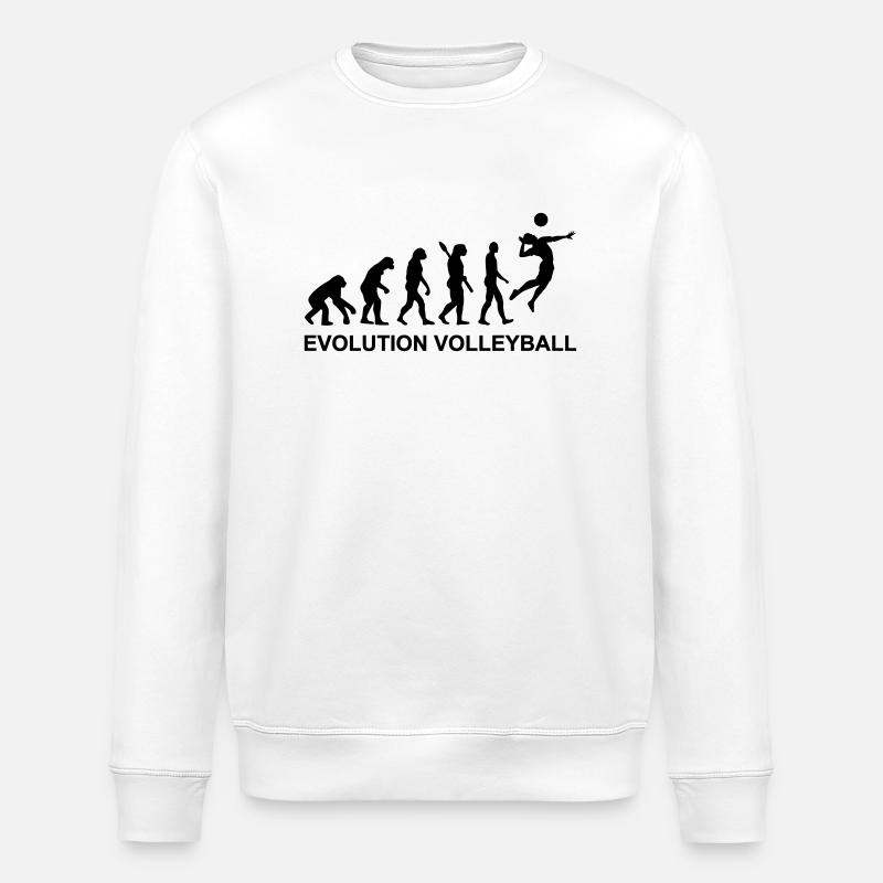 Evolution Volleyball - Stanley/Stella ROLLER Unisex Organic Sweatshirt - white